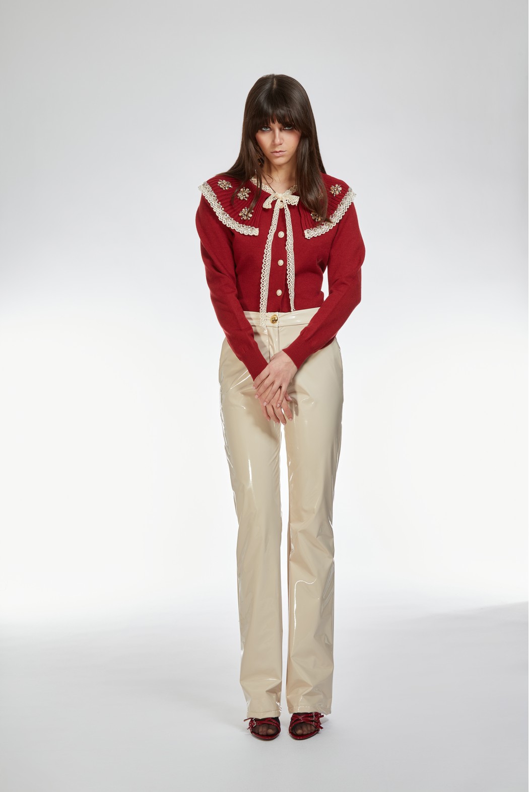 LICODIA CARDIGAN BORDEAUX
