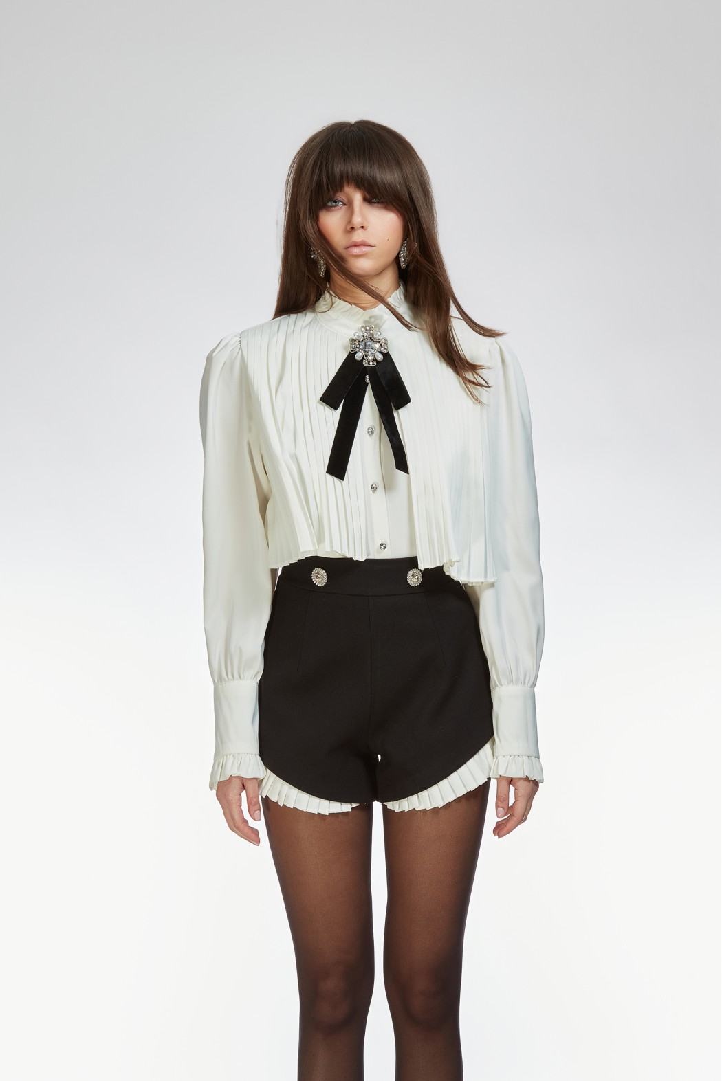 CARSOLI SHORTS NERO/BIANCO