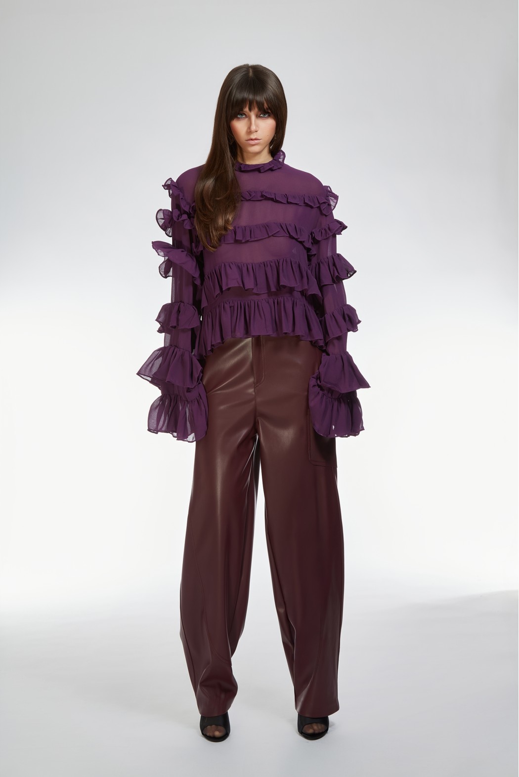 BASTIGLIA BLUSA MELANZANA