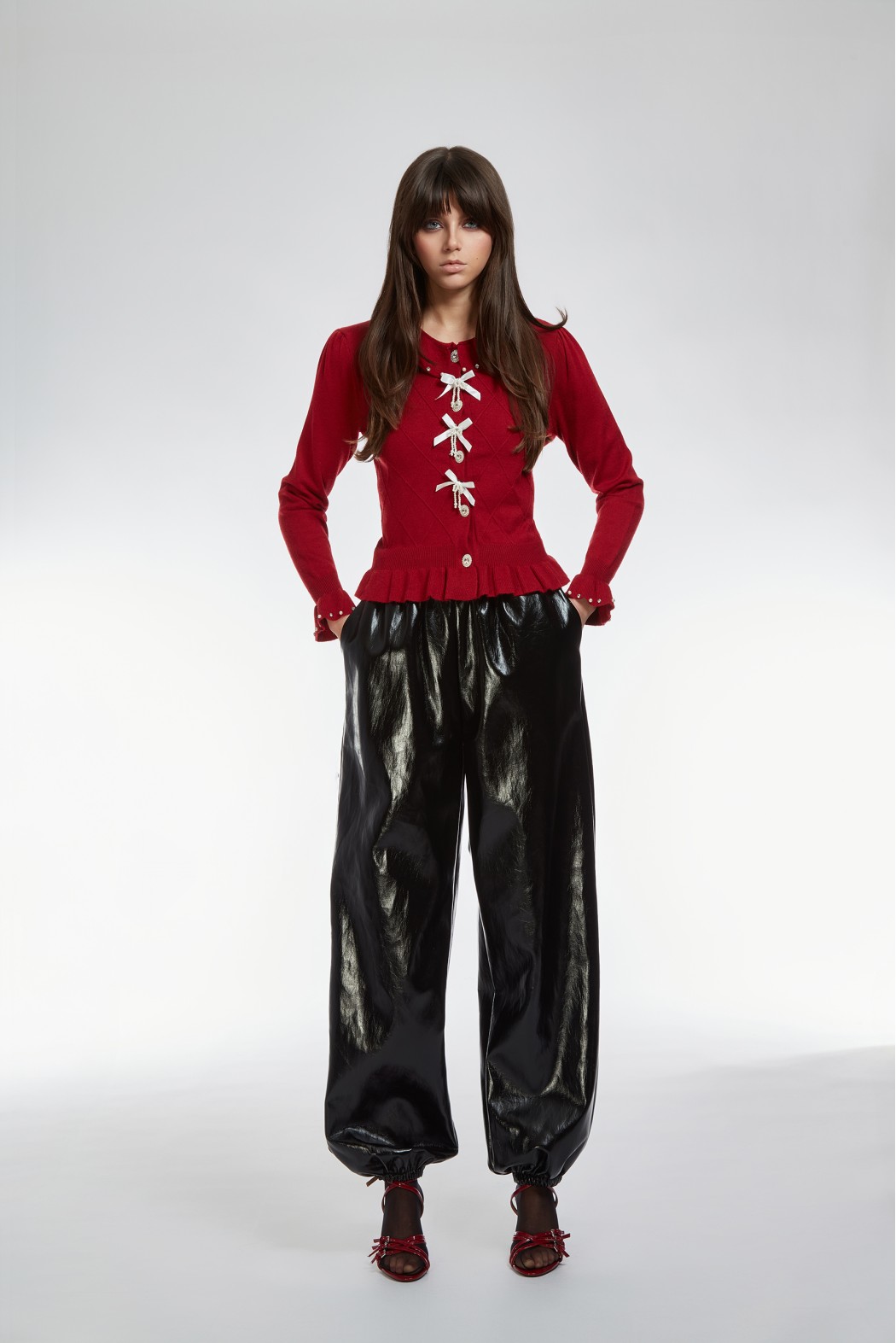 RIPALTA CARDIGAN BORDEAUX