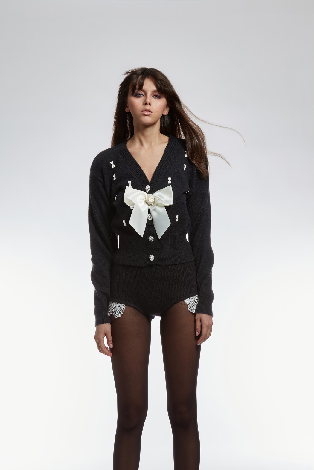 SAMASSI CARDIGAN NERO
