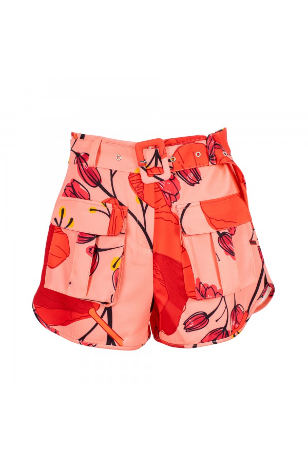 ERNESTINE  090S406 SHORTS FIORE ROSA/ROSSO 3471