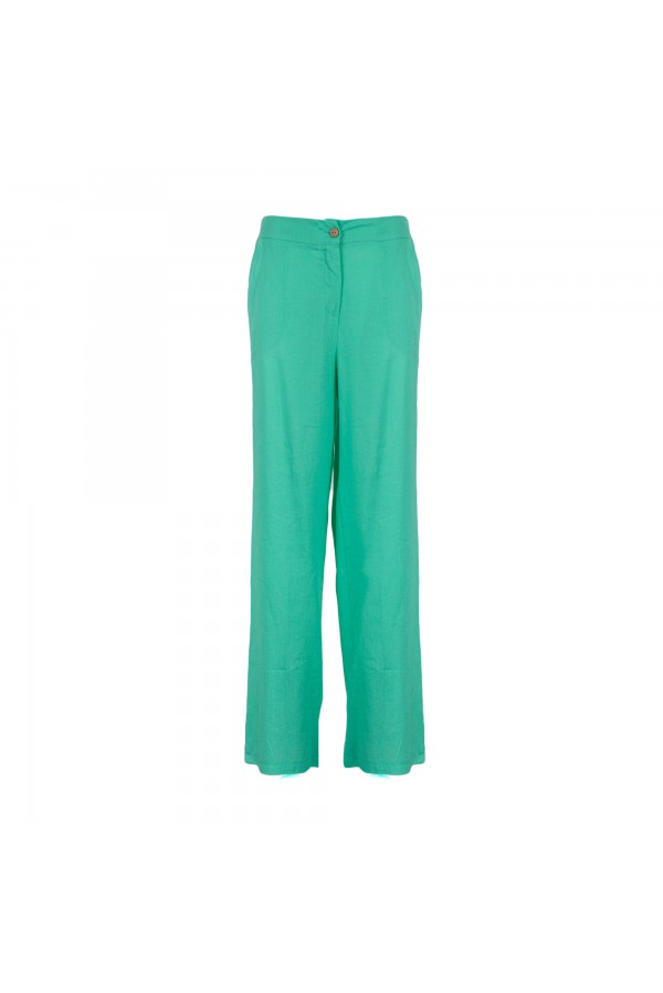 MENFI      240S4P0 PANTALONI VERDE ACQUA