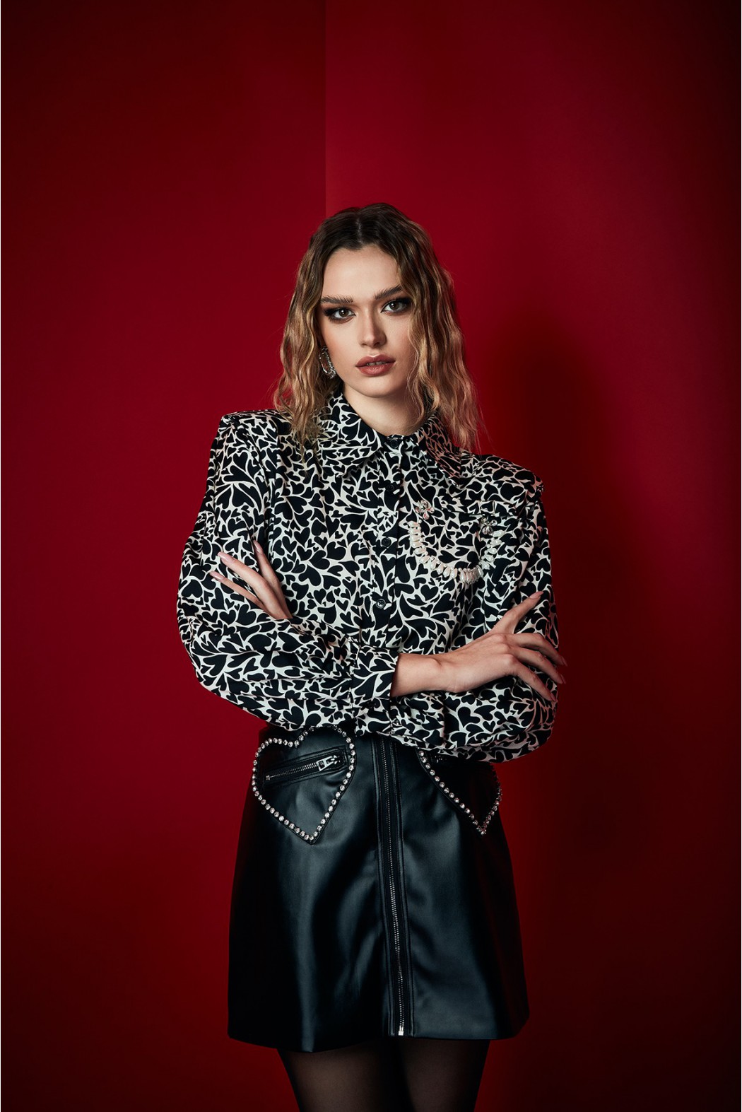 ASSISI250W2U8 CAMICIE e BLUSE BIANCO-NERO