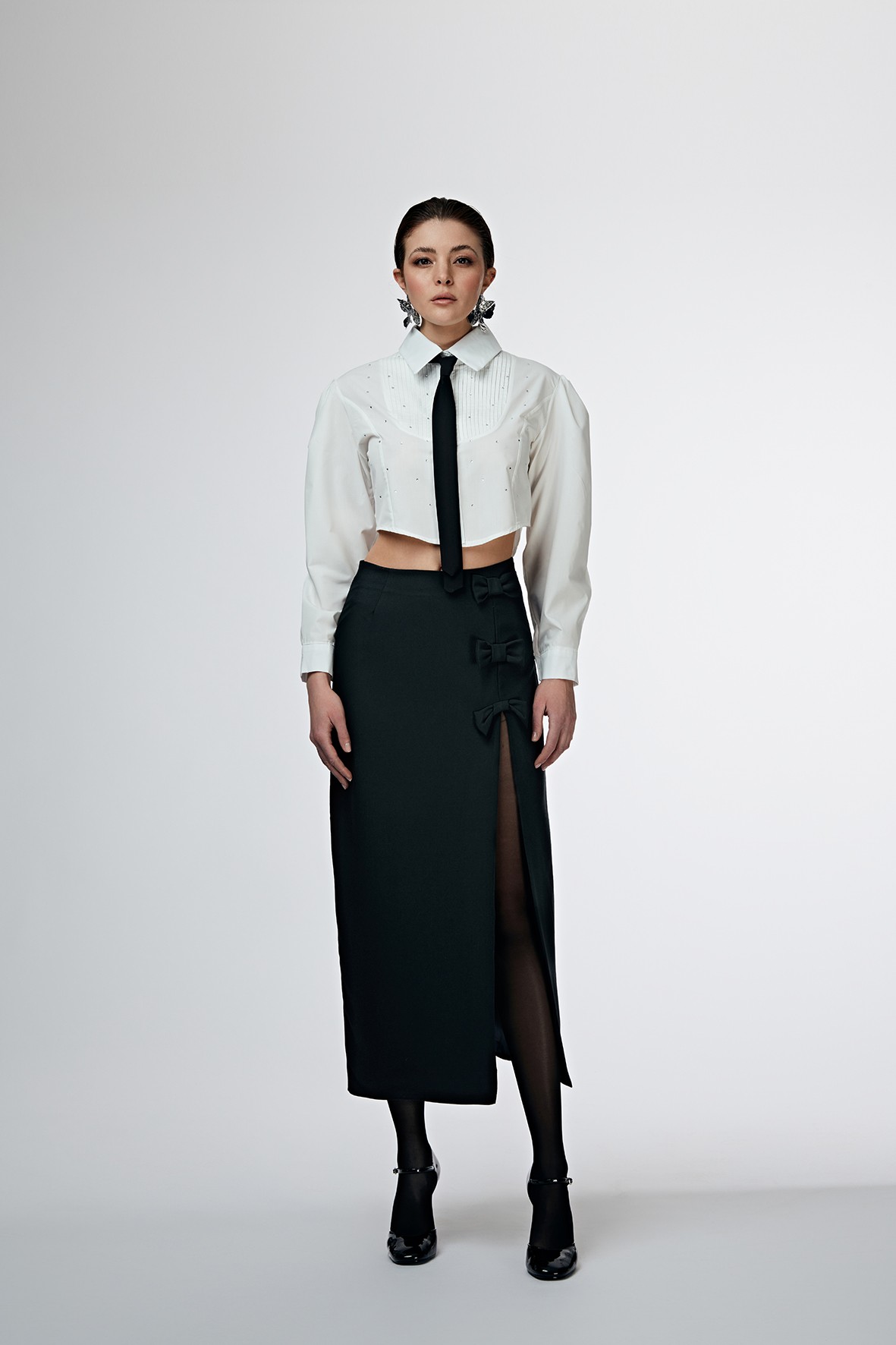 MONTELLA 250W4U8 CAMICIE e BLUSE BIANCO-NERO