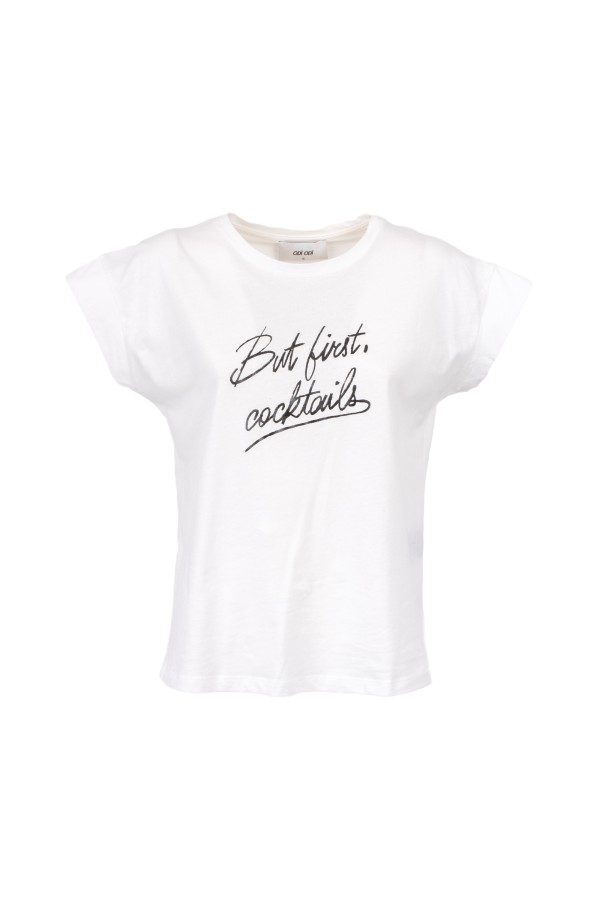 COCKTAILS  000S5D7 T-SHIRT BIANCO