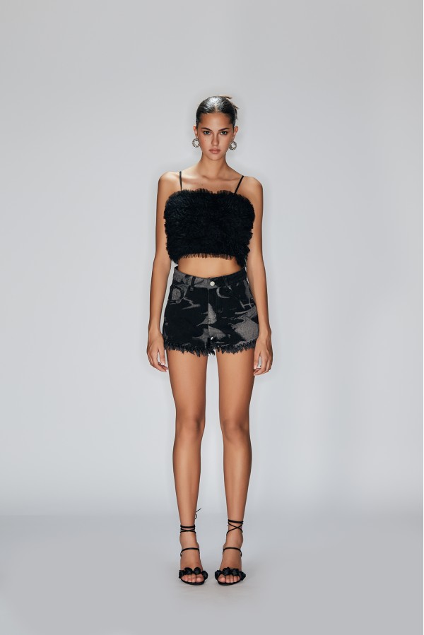 PIZZOLI    090S5Y6 SHORTS DENIM NERO