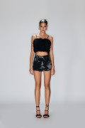 PIZZOLI    090S5Y6 SHORTS DENIM NERO