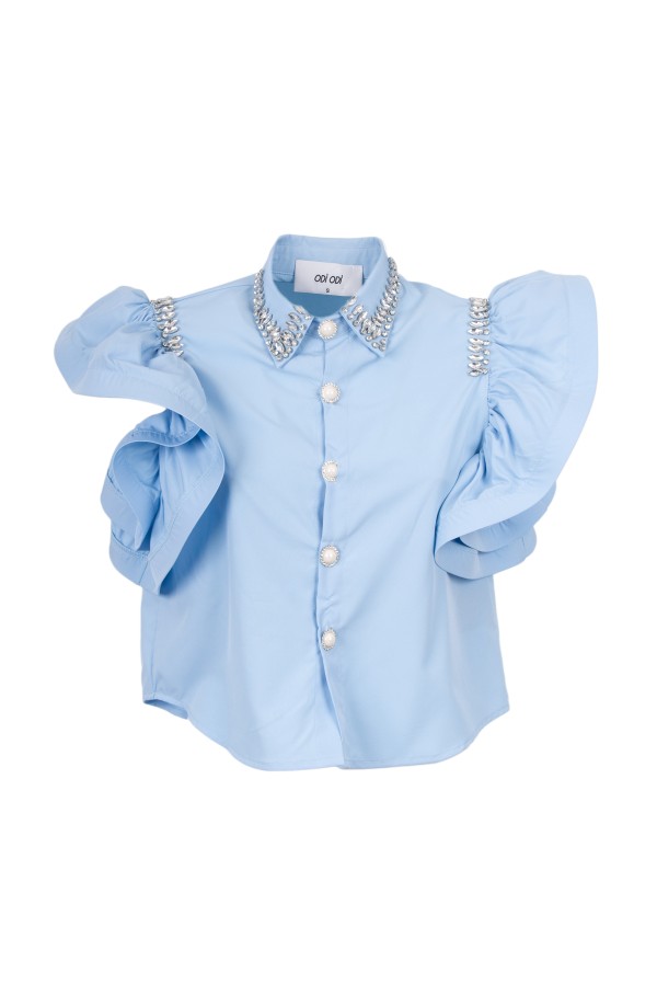 TRABIA     250S5G0 CAMICIE e BLUSE CELESTE