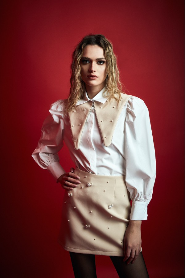 NARNI250W21C CAMICIE e BLUSE BIANCO-BEIGE