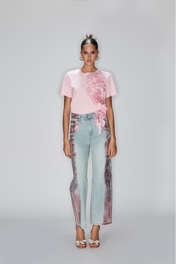 USTICA     100S54P JEANS DENIM-ROSA
