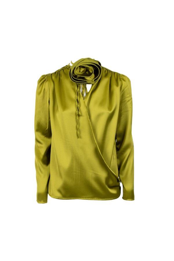 CANDIANA   230W58Y CAMICIE e BLUSE VERDE ACIDO