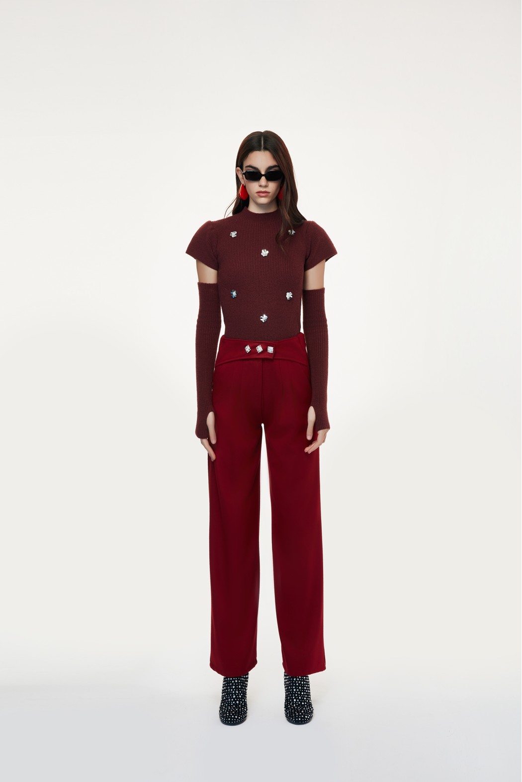 PISA       240W5A7 PANTALONI BORDEAUX