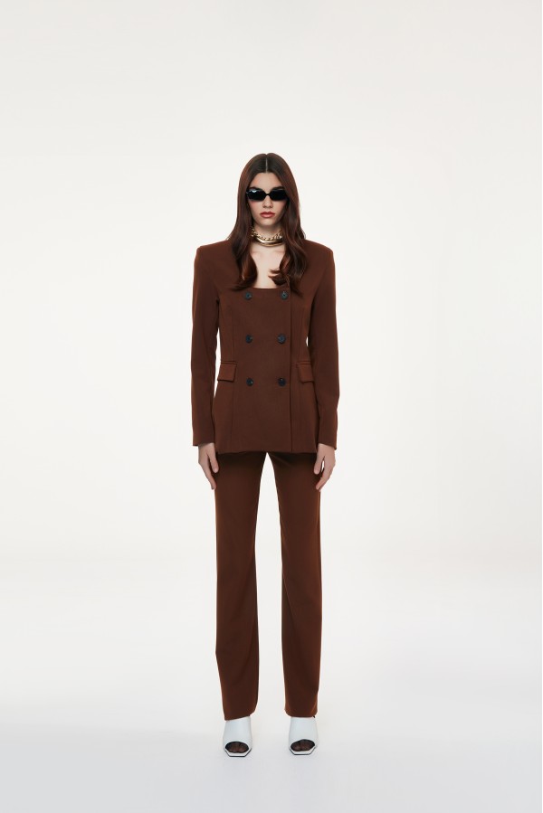 SARONNO    240W5I6 PANTALONI TABACCO