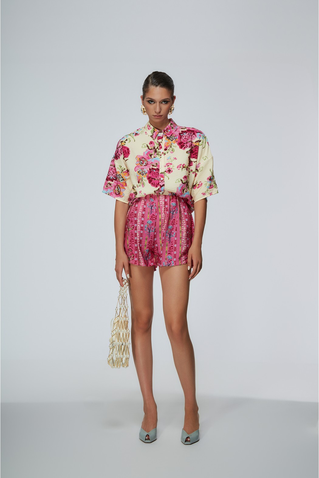 ADDAURA SHORTS FIORI ROSA