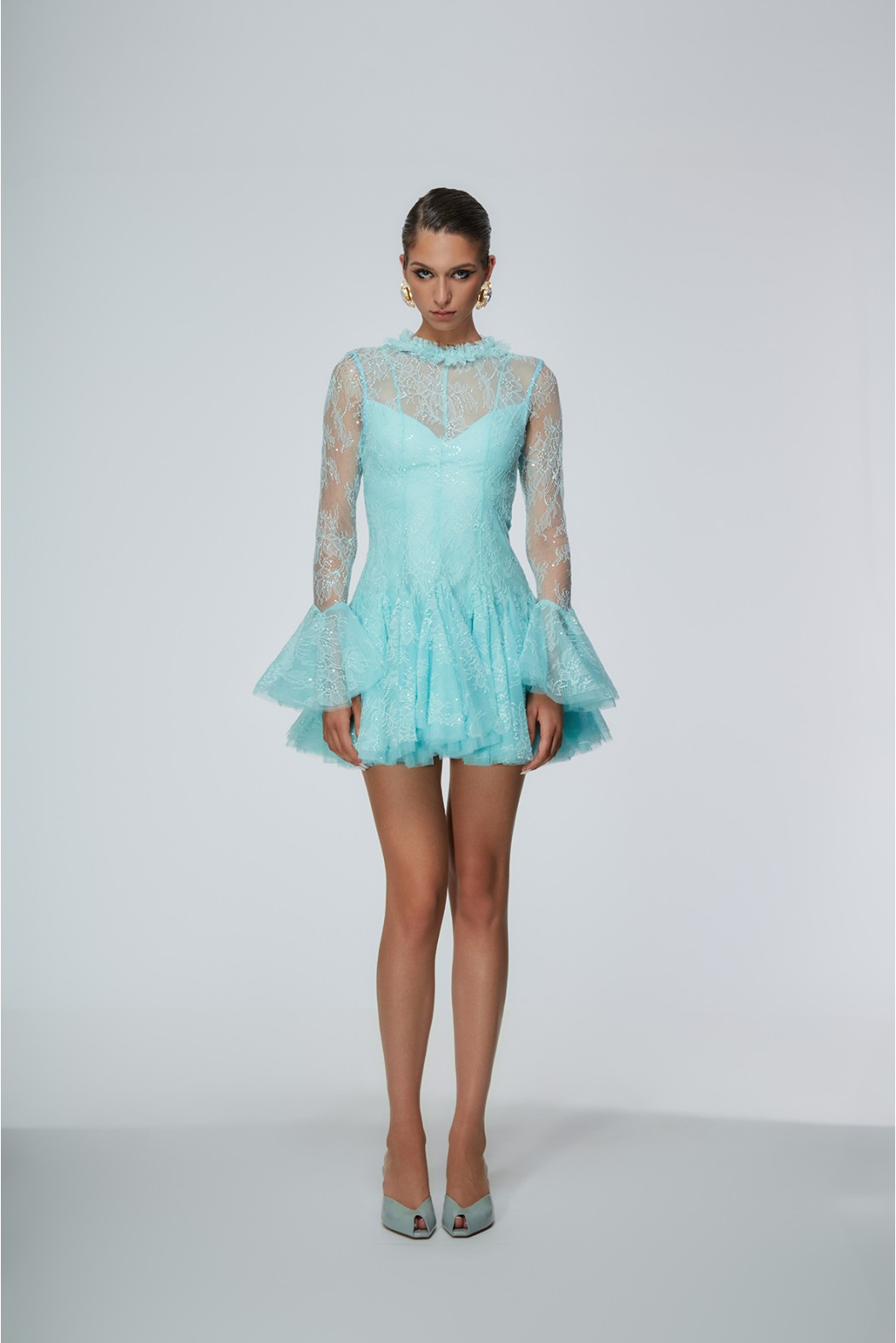 BRACOLI ABITO CELESTE