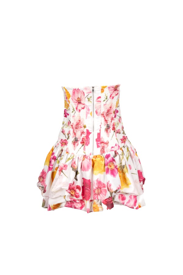 BOSA ABITO CORTO BIANCO/ROSA/SENAPE