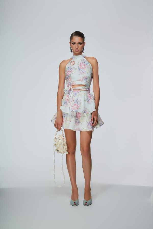 LICOSIA GONNA BIANCO ROSA