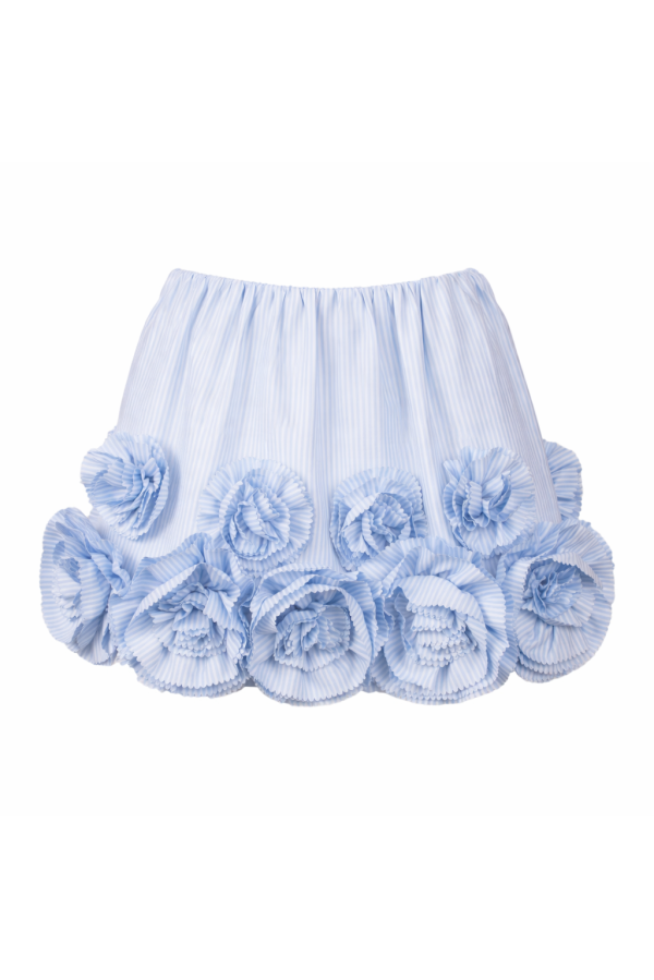 LORETO GONNA BIANCO CELESTE