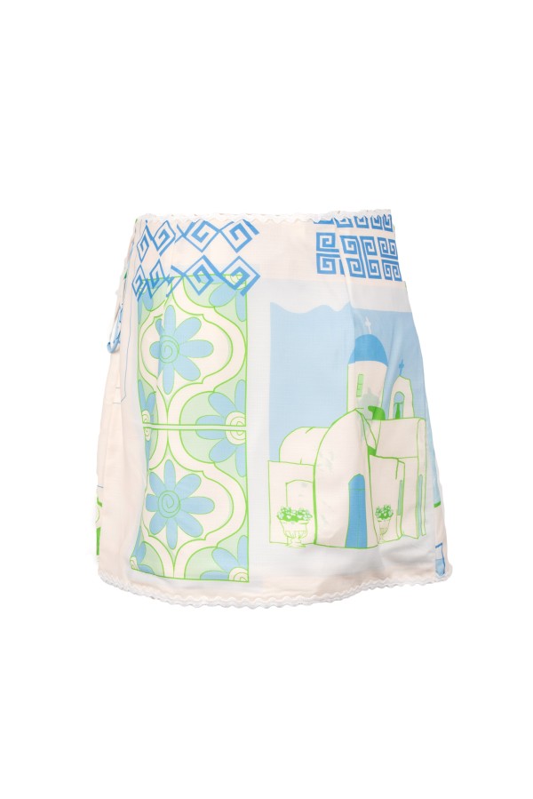 MARSALA GONNA BIANCO CELESTE