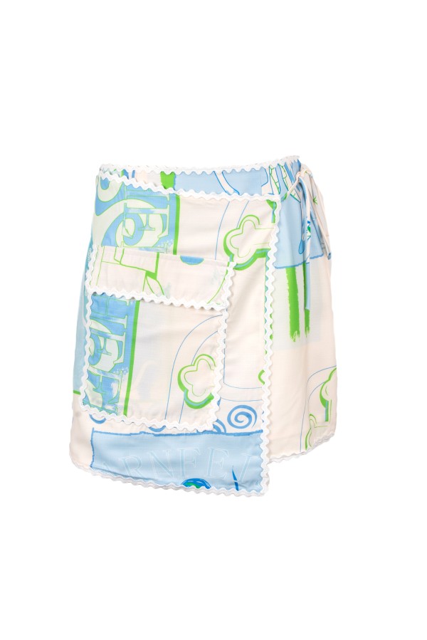 MARSALA GONNA BIANCO CELESTE