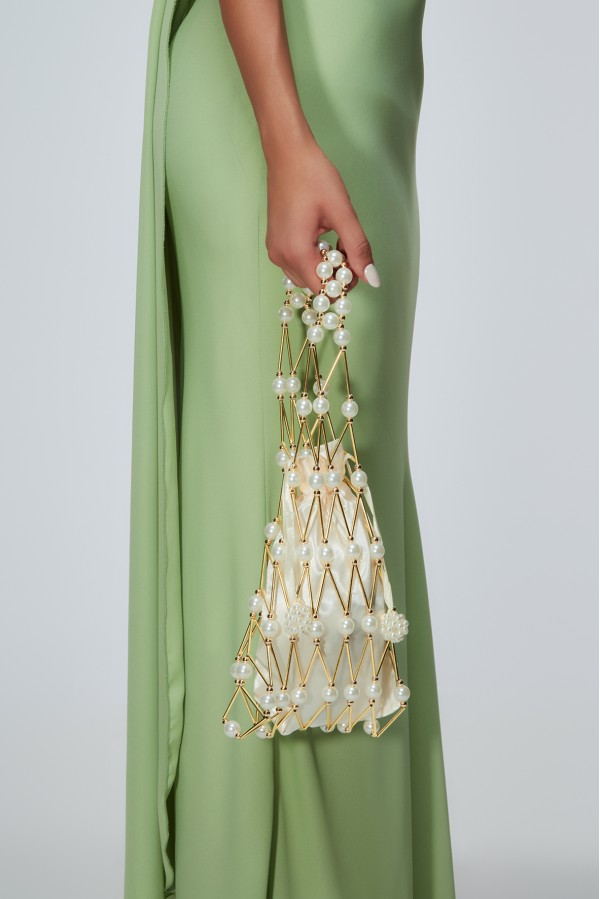 ACATE BORSA PERLA ORO