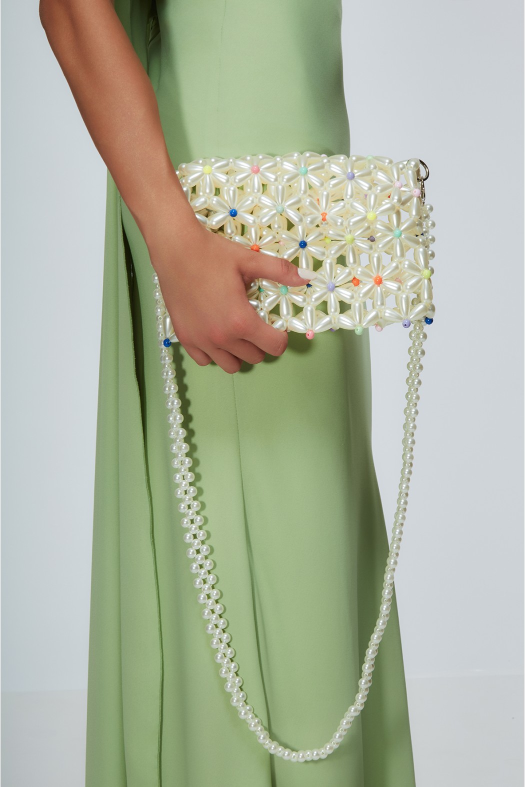 PALMARIA BORSA PERLA MULTICOLORE